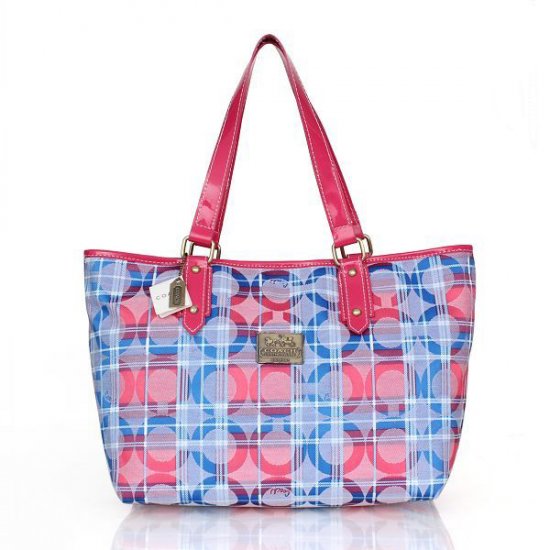 Coach Poppy In Signature Medium Blue Totes CDR | Women